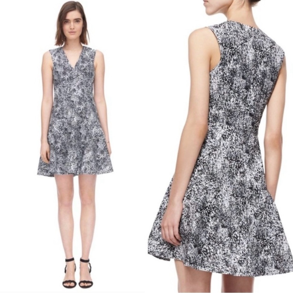 Rebecca Taylor Black and White Mini Dress Women Size 4